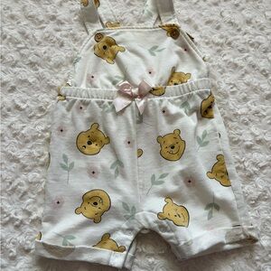 Disney Playful White and Yellow Bear Overalls
